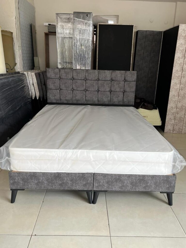 Çift kişilik sandıksız baza başlık ortopedik yatak - 3