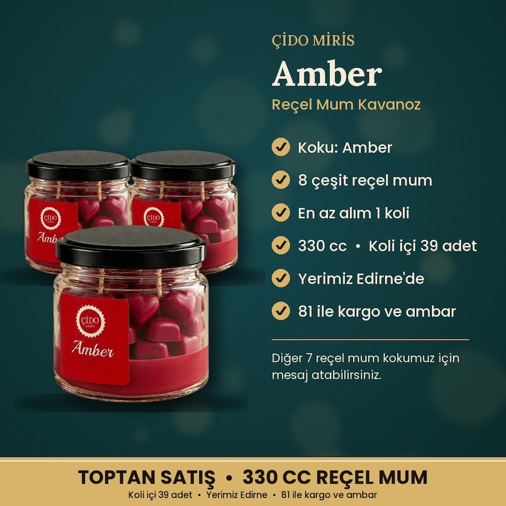 ÇİDO MİRİS AMBER REÇEL MUM 330CC 8 ÇEŞİT - 2