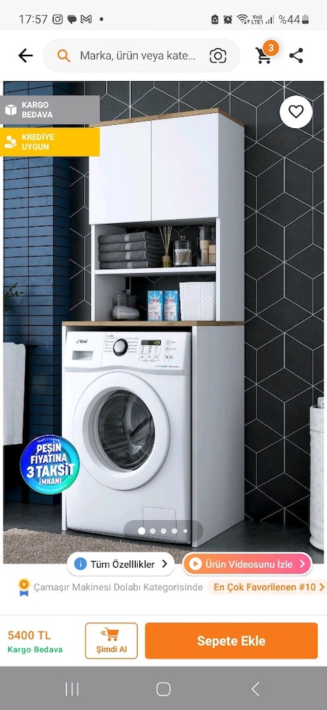 kurutma/ çamaşır makinesi dolabı - 6