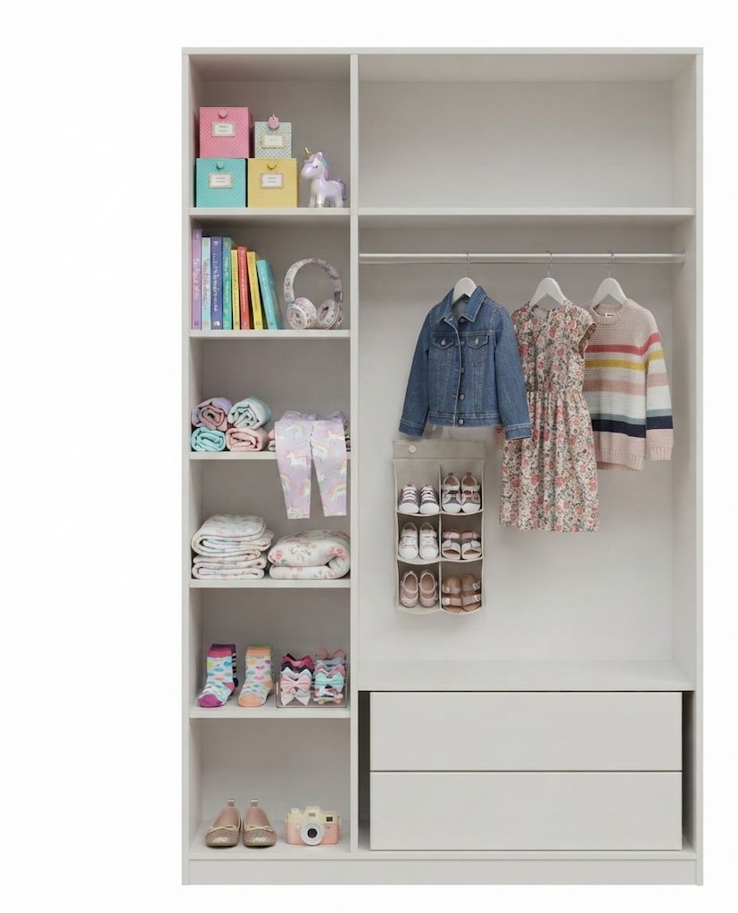 Sıfır ,%100 MDF - Çocuk / Genç Odası 3 Kapılı Gardırop - Aytaşı - 9