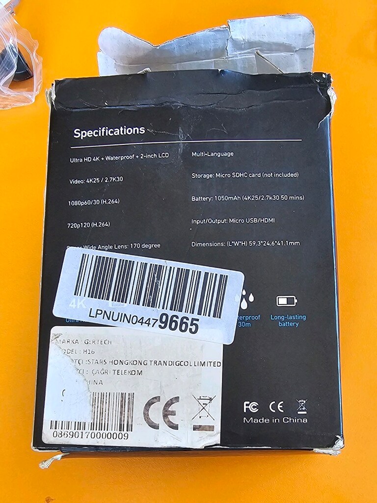 SPORTS GLR TECH H16 4K ULTRA HD AKSİYON KAMERA - 9