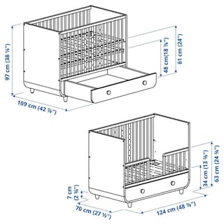 Sıfır Ayarında IKEA MYLLRAbeşik+ İşbir Yatak + koruyucu - 3