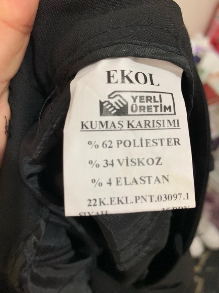 Ekol 36 beden siyah kumaş pantolon - 4