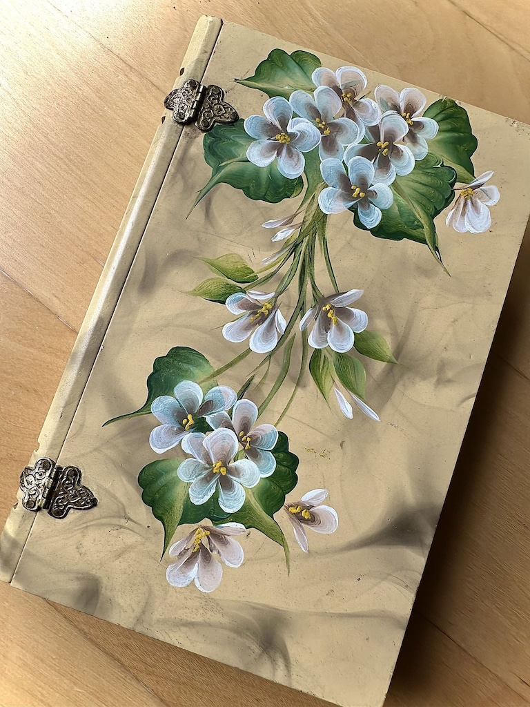 Vintage,Alman ,Kitap Formunda Ahşap Kutu - 6