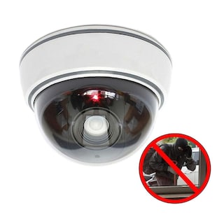 KIRMIZI LEDLİ PİLLİ MAKET DOME KAMERA 100X100X65MM