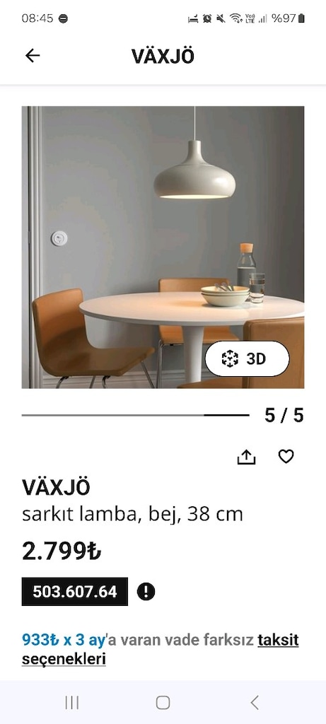 İkea Vaxlö avize - 2