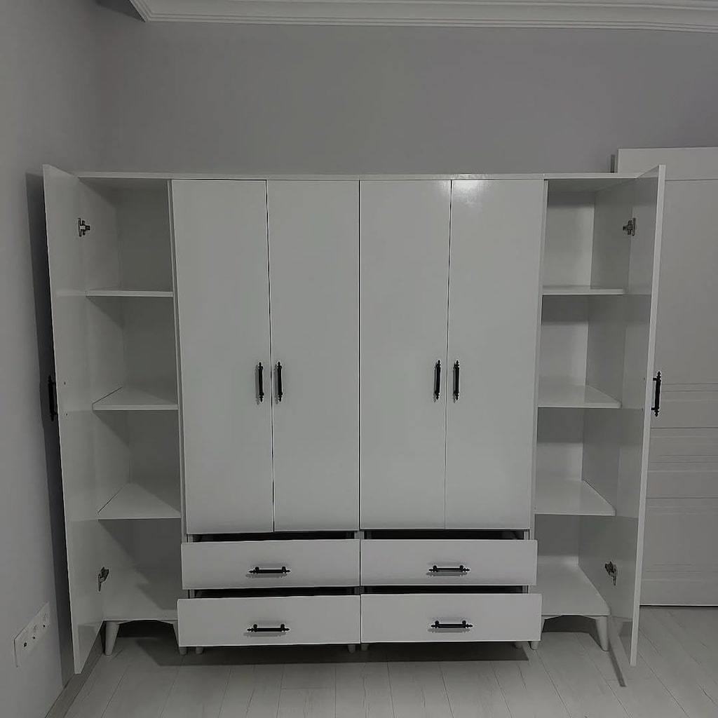***SIFIR*** 6 KAPAKLI BEYAZ KAPAKLI UYGUN FİYATLI GARDROP - 2