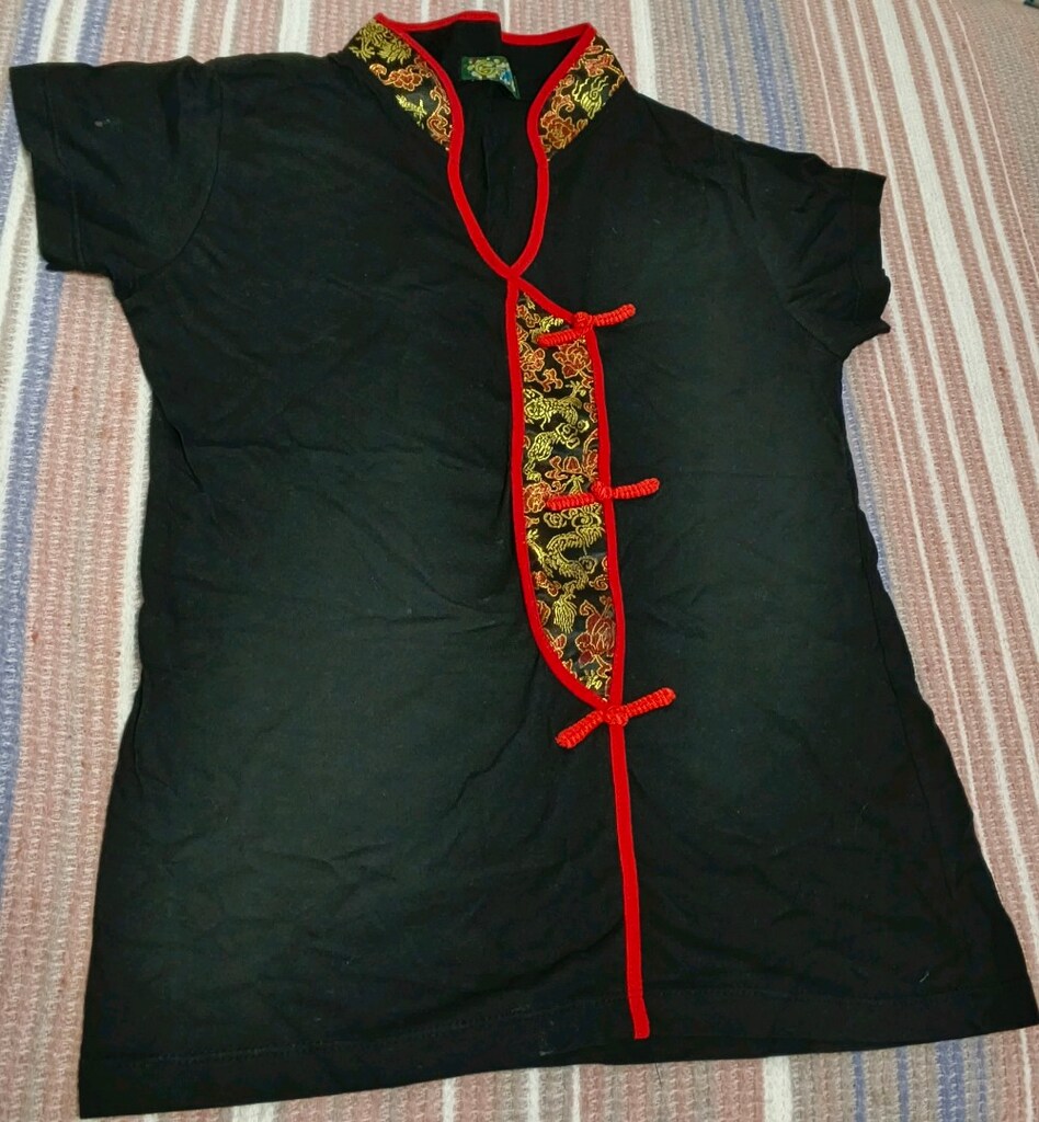 Siyah Gant Kısa kollu Kız Çocuk Kimono - 2