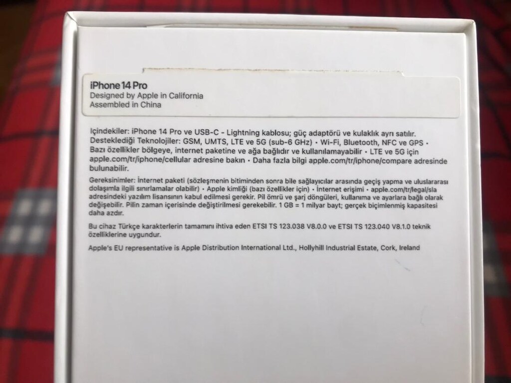 İphone 14 Pro Max Kutusu ,Apple İphone 14 Pro Space Black 256GB Kutusu - 5