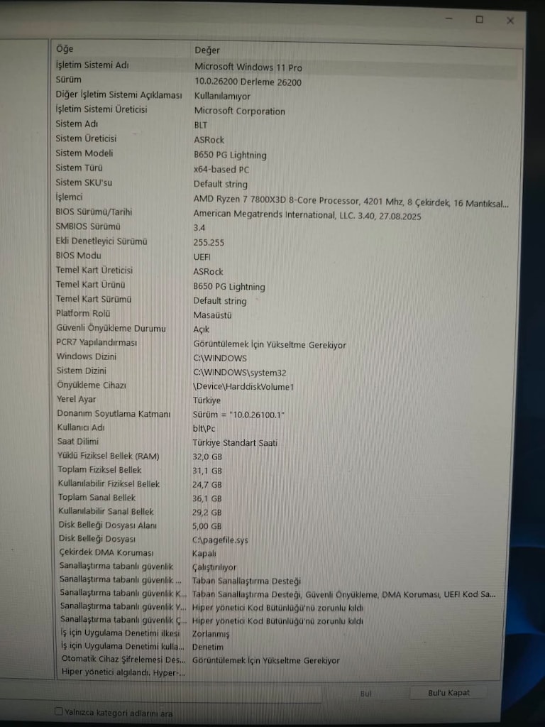 Özel Yapım Kasalı Pc Sistem (ryzen7 7800x3d+rx 9060xt 16gb+32gb ram) - 6