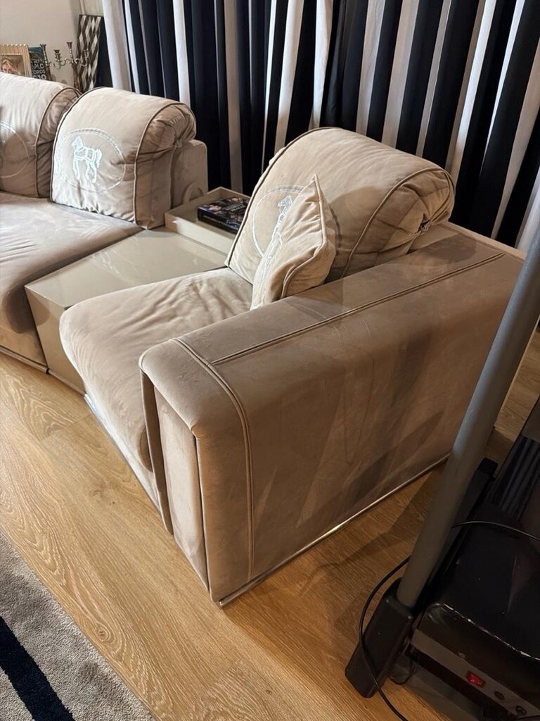 özel tasarım fendi kasa sehpalı ve tekli koltuklu takım - 4