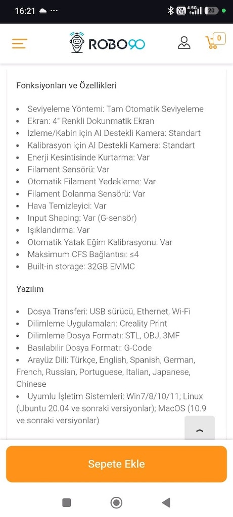 Crealty K2 Pro Combo 3D yazıcı Garantisi devam ediyor 550 saatte - 8
