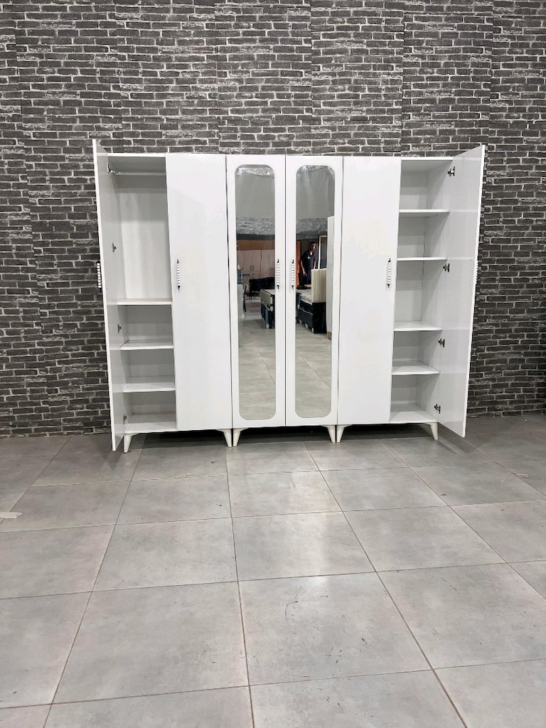 MDF 6 kapaklı elbise dolabı - 16