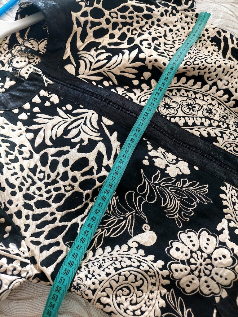 Otantik Kaftan Desen jakarlı uzun Ceket - 7