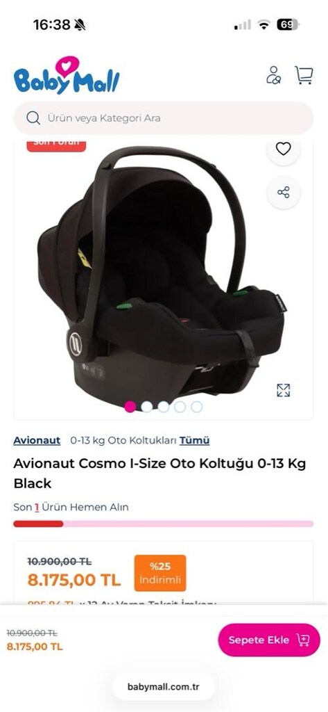 Avionaut Cosmo I-Size Oto Koltuğu Siyah 0-13 Kg - 4