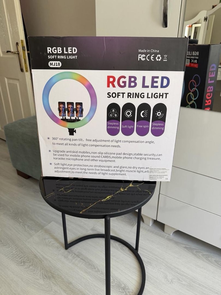 RGB LED Soft Ring Light Tripot ışığı Büyük boy - 2