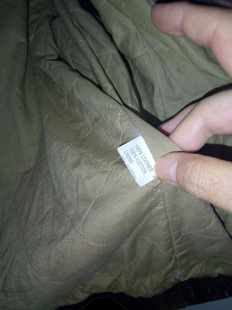 Hang Ten orijinal bomber deri ceket XL keten deri en 53 - 5