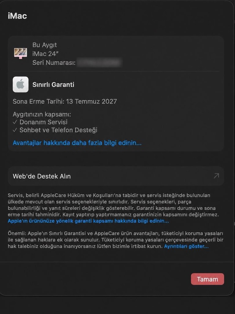 Pembe Apple iMac M4 (2024) - 16 GB / 256 GB SSD - Temmuz 2027 Garantil - 8