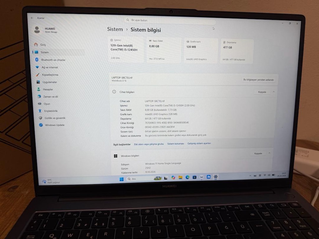 TERTEMİZ HUAWEİ MATEBOOK D16 MCLF-X - 4