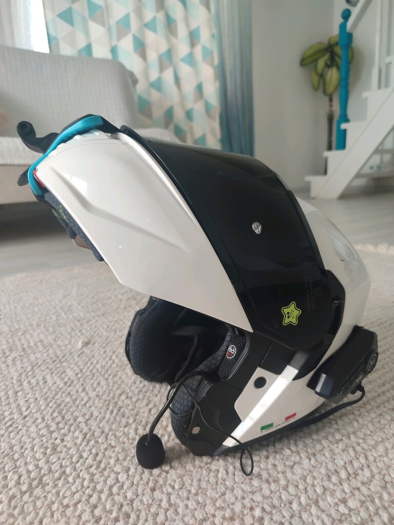 SWAY HELMETS BEYAZ ÇENEDEN AÇILIR KASK İNTERKOMLU - 6