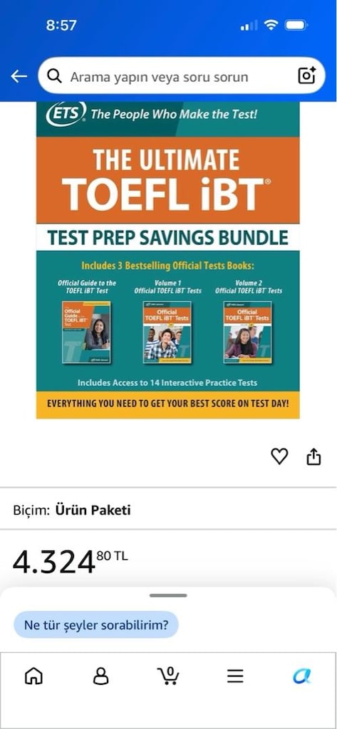 TOEFL İBT Test Kitapları - 3