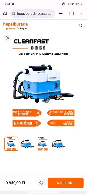 Clean Fast Koltuk Yıkama Makinası