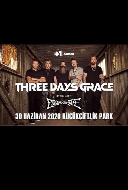 Three Days Grace Sahne Önü Bileti