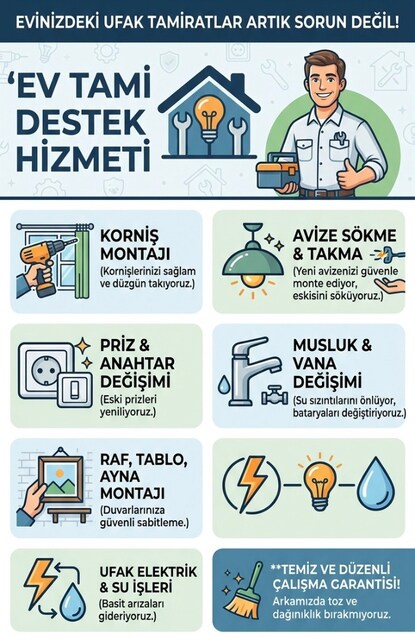 Girişken ve Güvenilir Ev Tamirat Destek Hizmeti!
