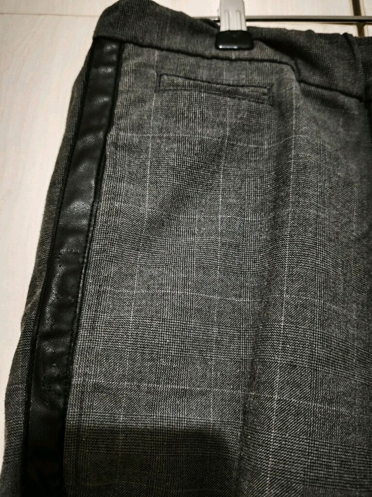 Gri renk kumaş şort XL Beden - 4