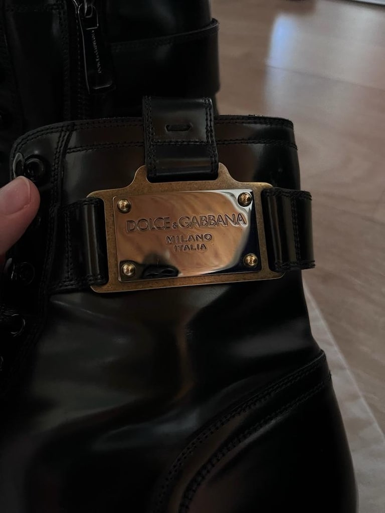 Erkekler için 8 numara Dolce and Gabbana siyah botlar - 2