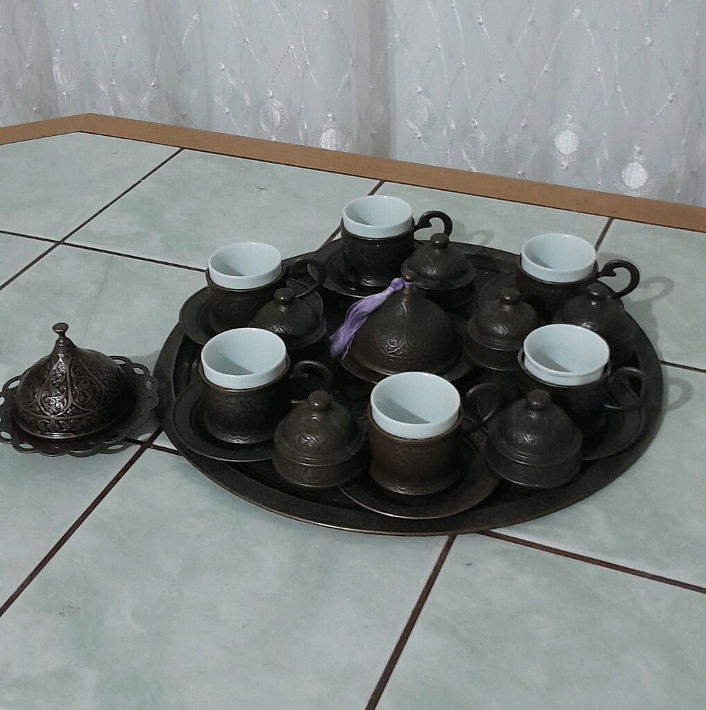 Osmanlı motifli kahve fincanı seti - 4