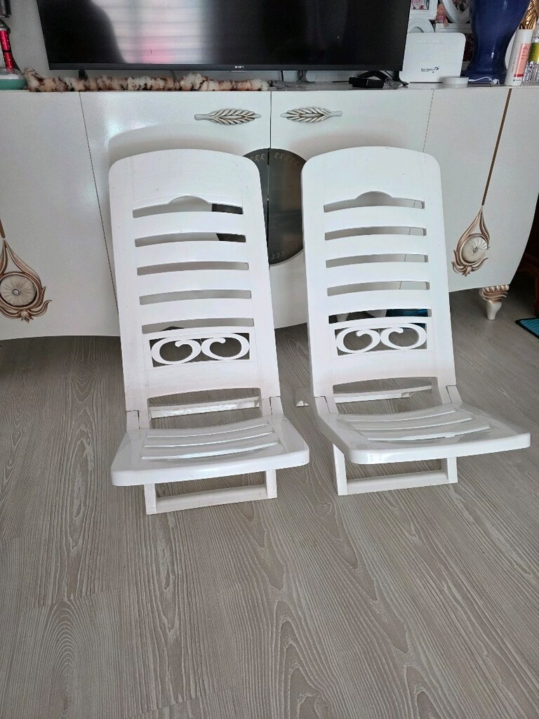 2 adet sifir sezlong sandalye katlanir - 2