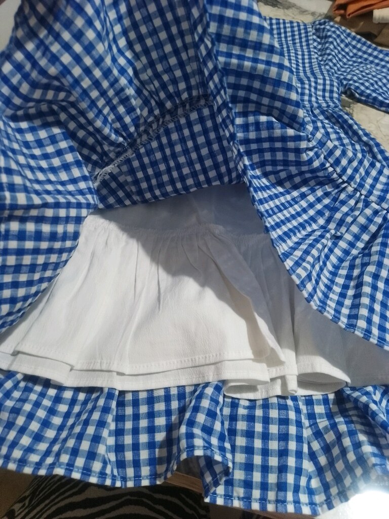 potikareli kız çocuk keten elbise - 8