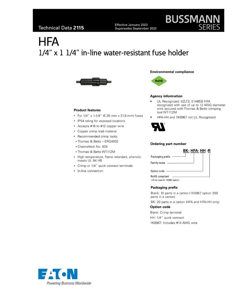 EATON BUSSMANN HFA IN-LINE 20A Fuse Holder - 2