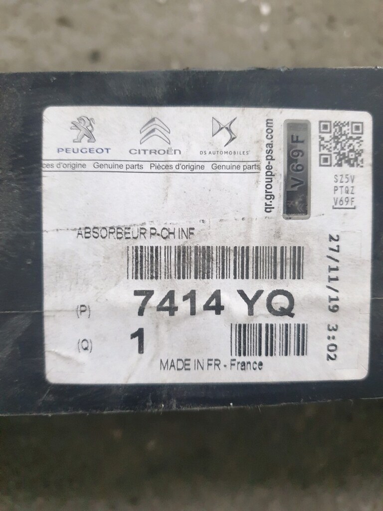 peugeot partner tepe berlingo ön tampon darbe emici sıfır orjinal 7414 - 3