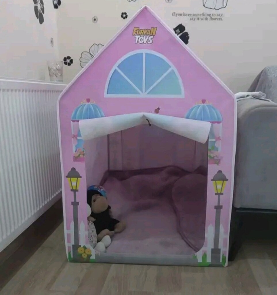 Pembe Renkli Çocuk Oyun Çadırı - 3