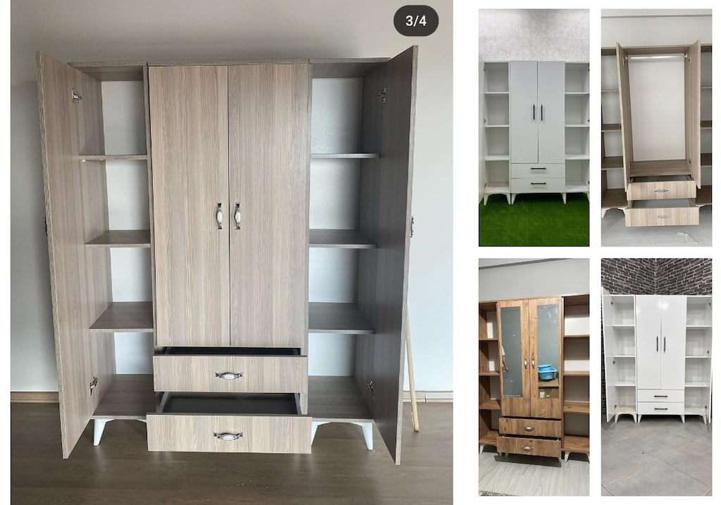 4 kapaklı elbise dolabı oyxtxszsnv - 5