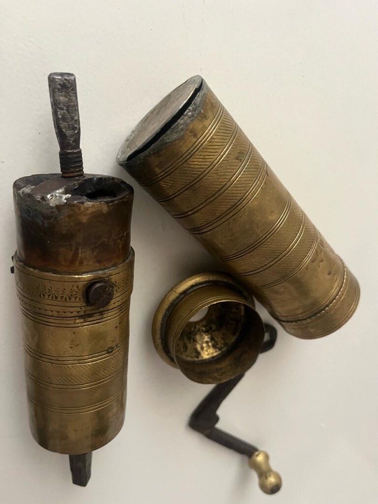 sarı pirinç kahve değirmeni 100 yıllık - 5