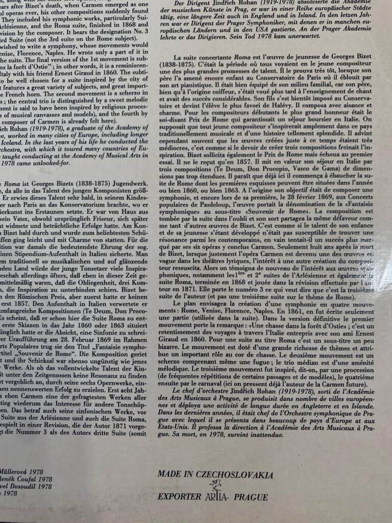 Georges Bizet - "Roma" Senfonisi LP - 4