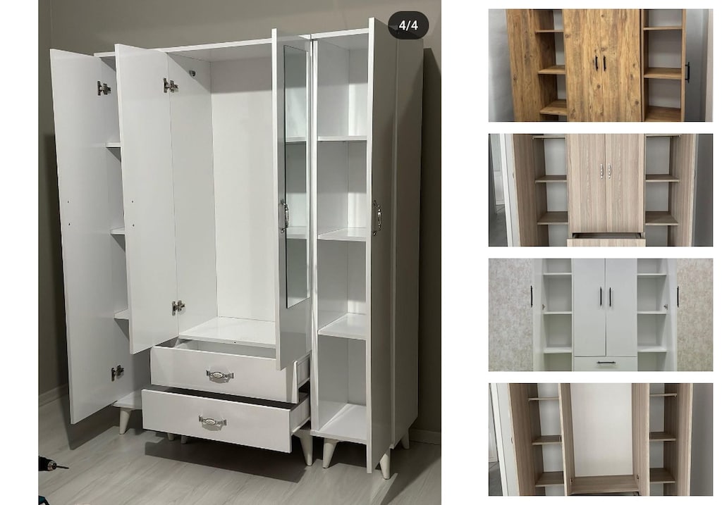 4 kapaklı elbise dolabı vykdbispjm - 3