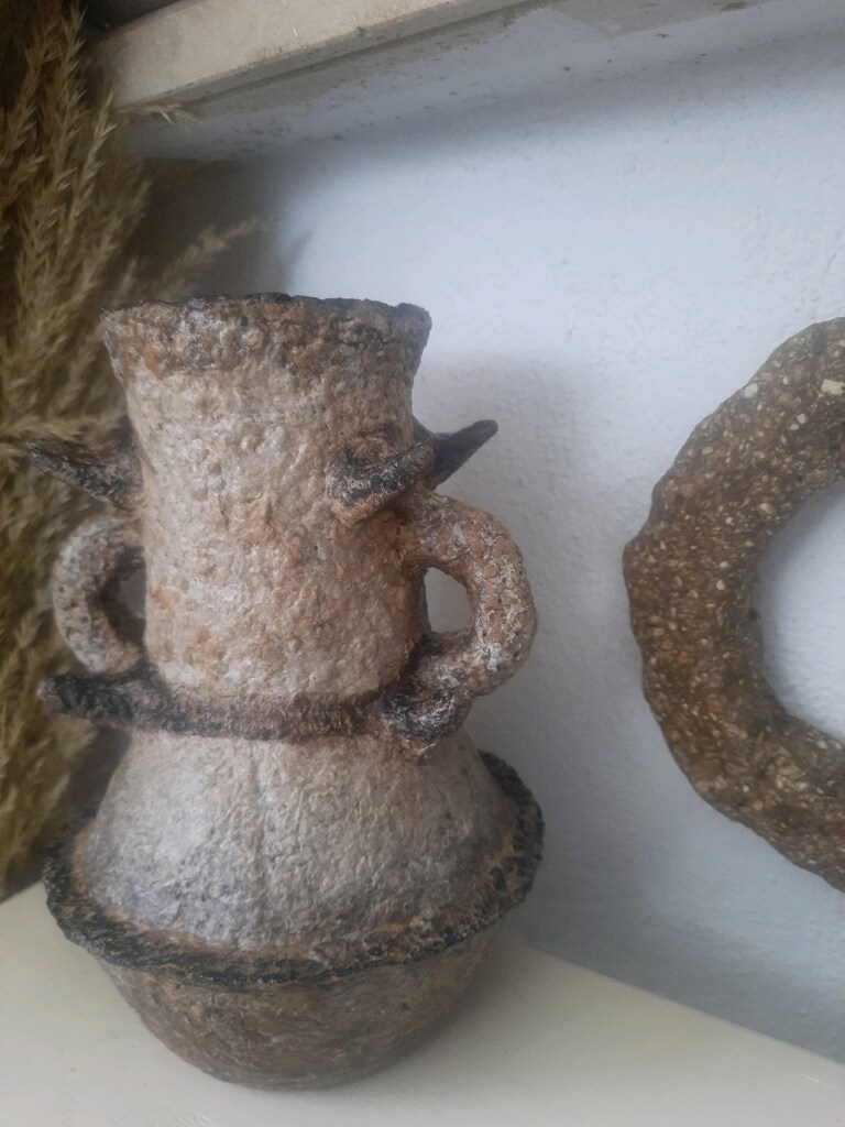 Wabi Sabi El Yapımı Antik Vazo - 4