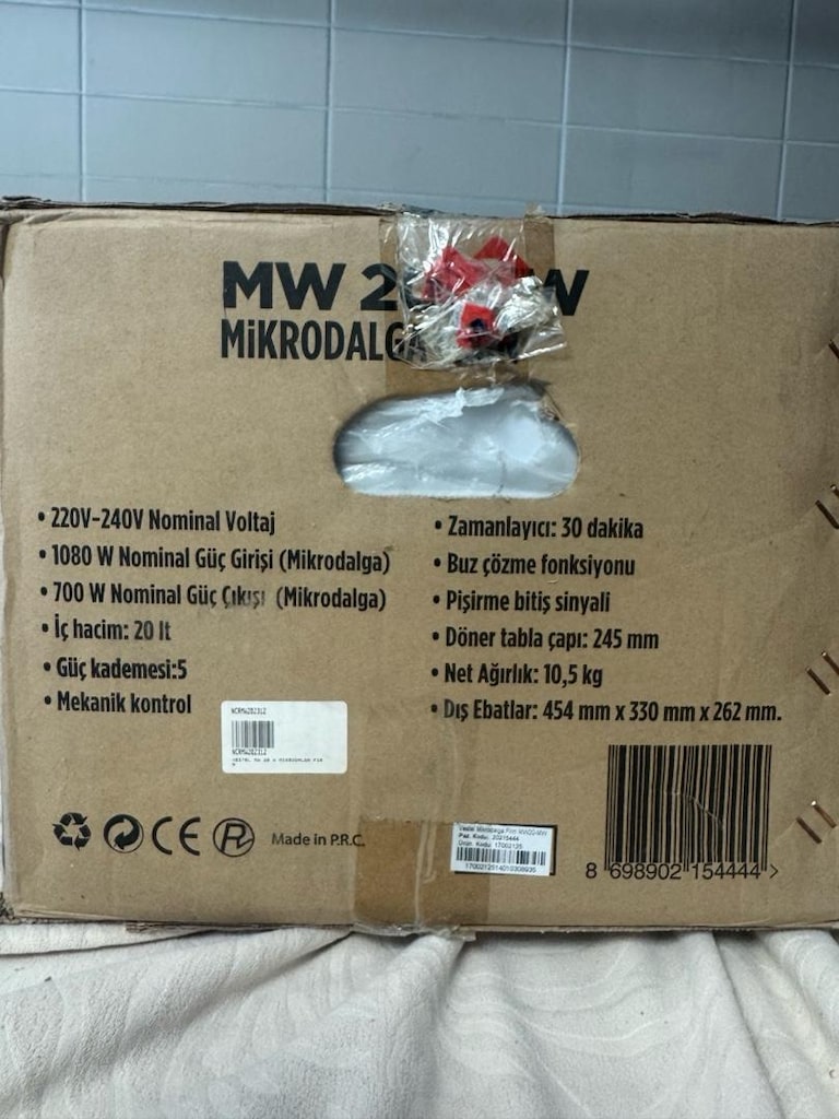 Sıfır Kutusunda Vestel MW 20-MW Mikrodalga Fırın (Açılmamış) - 3