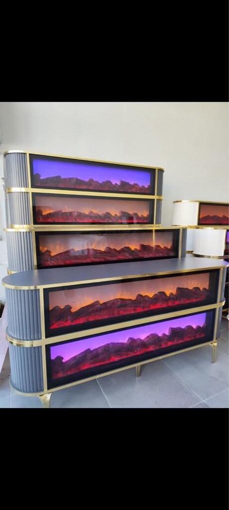 ŞÖMİNELİ TV 180x40 BLUETOOTH 3 FARKLI RENk - 2