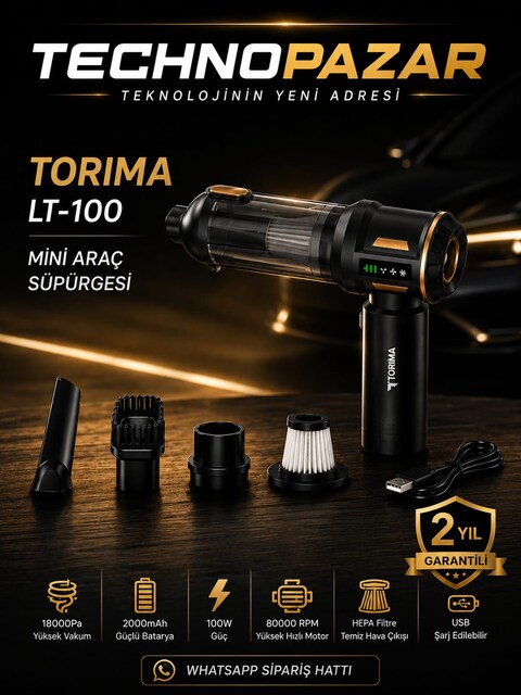 Torima LT-100 Şarjlı Araç Süpürgesi