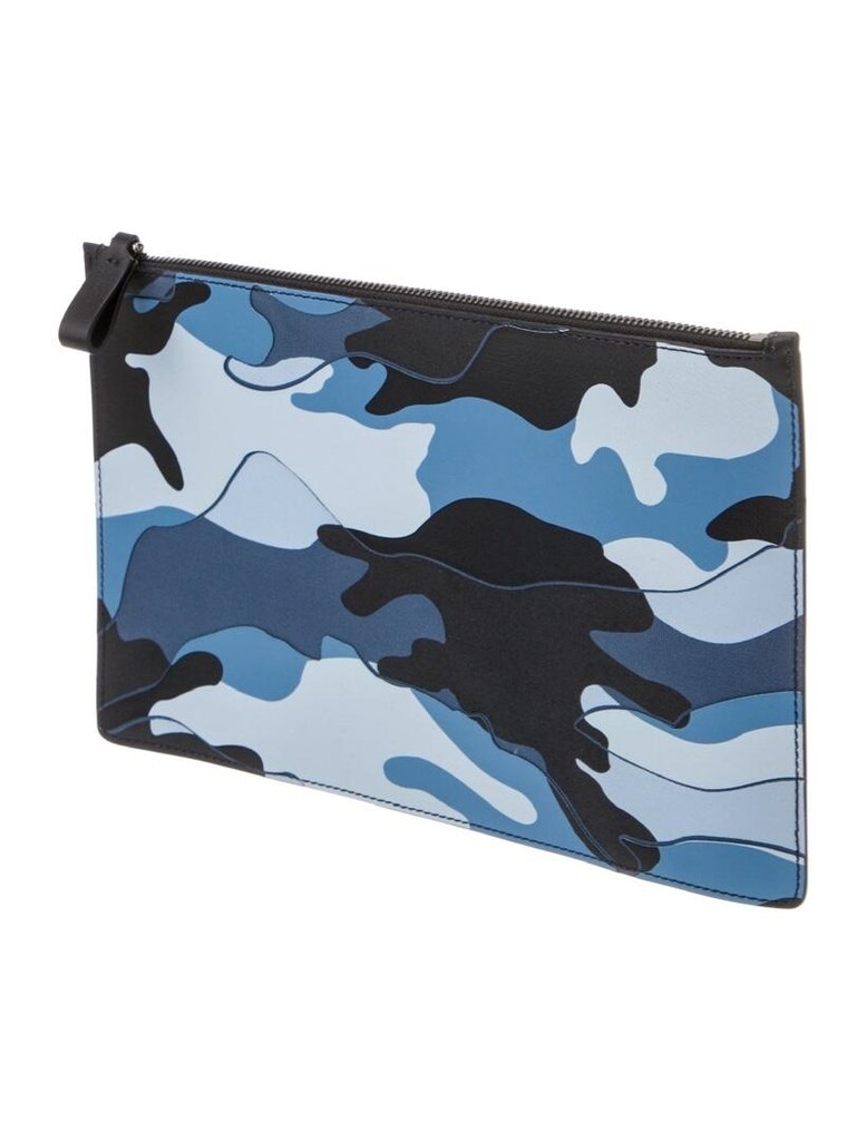Valentino markasının kamuflaj desenli erkek clutch (el) çantası modeli - 10