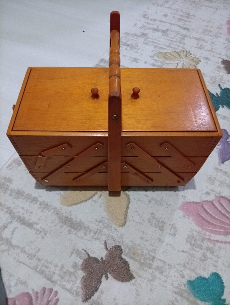 ahşap dikiş kutusu - 2