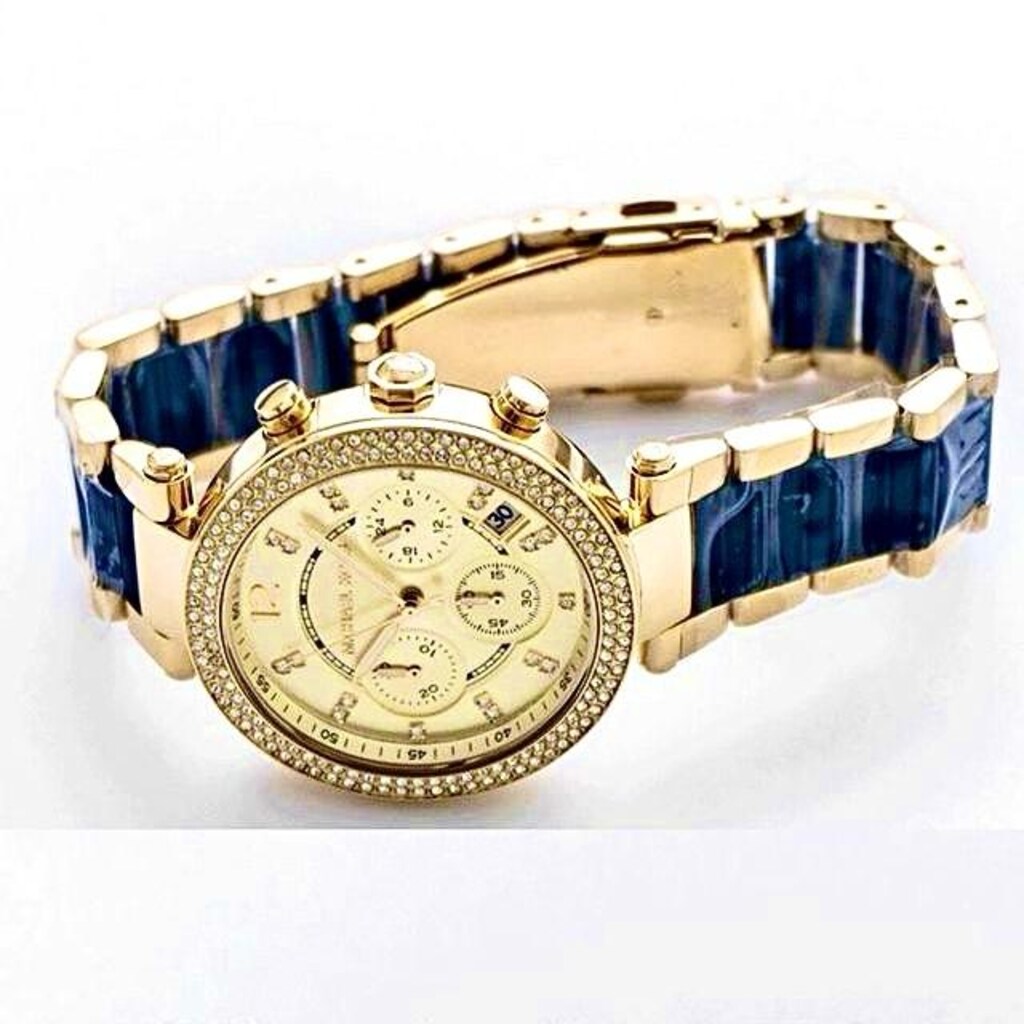‼İTHAL/SIFIR/Michael Kors MK6238 Parker, Kronometre,Takvim,Gold Saat - 4