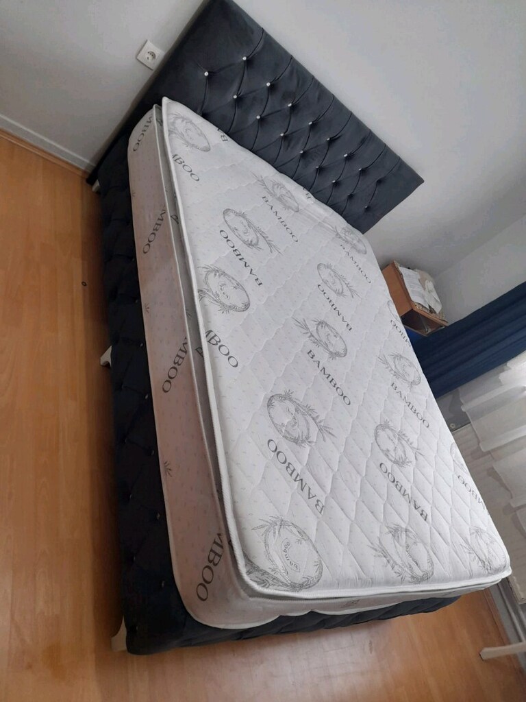 çift kişilik yatak baza başlık 3lü set - 2