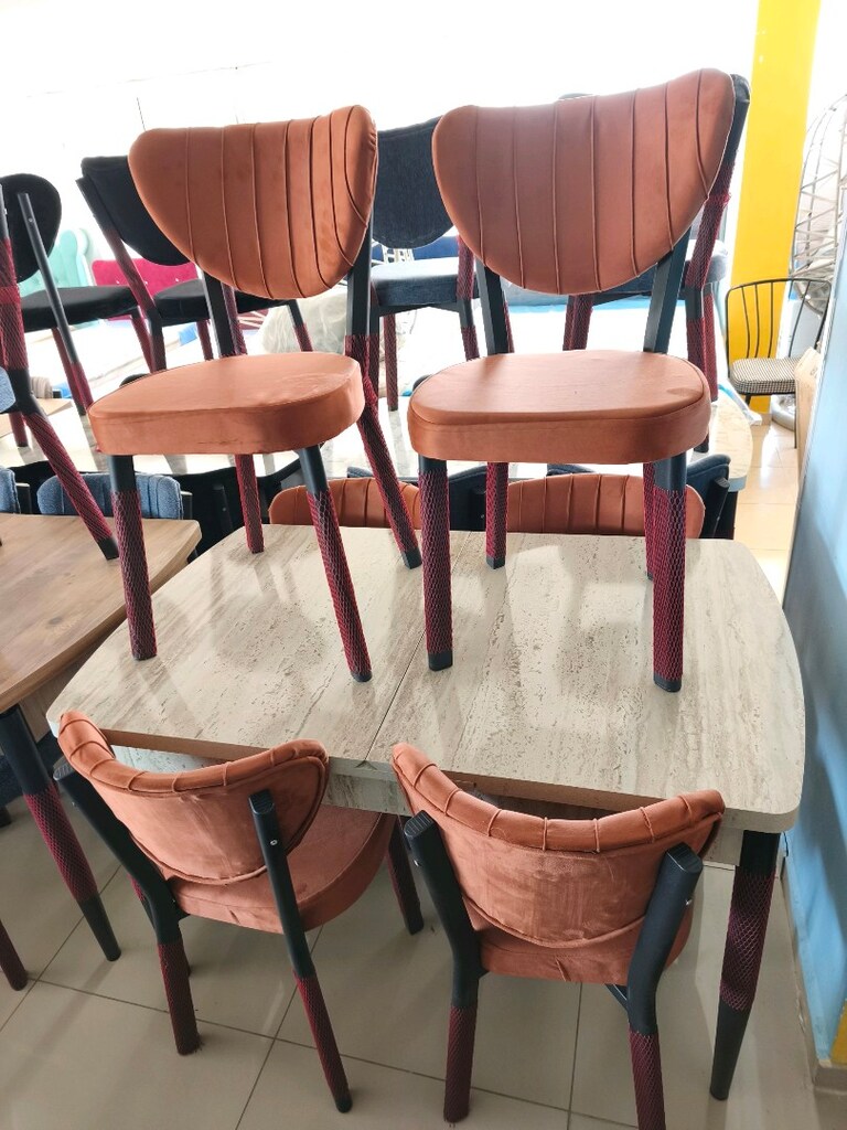 4 kişilik lüks yemek masası 6 kişilik lüks yemek masası takımı - 8