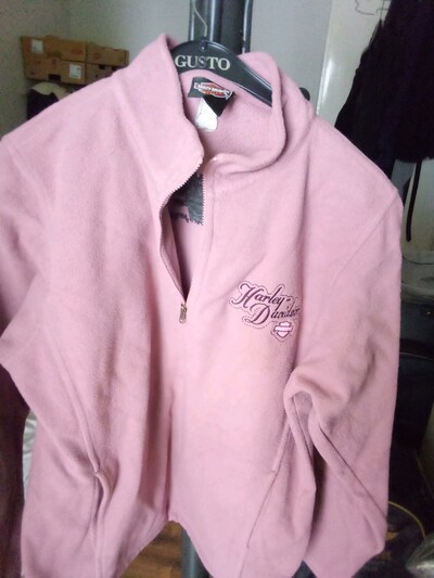 Harley Davidson açık pastel bordo sweatshirt kadın L